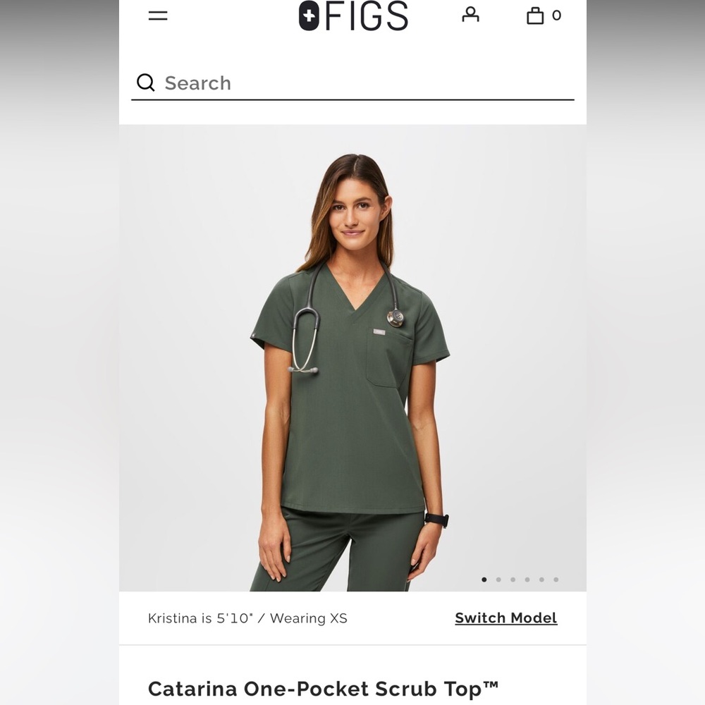 FIGS NWT never worn Catalina scrub top